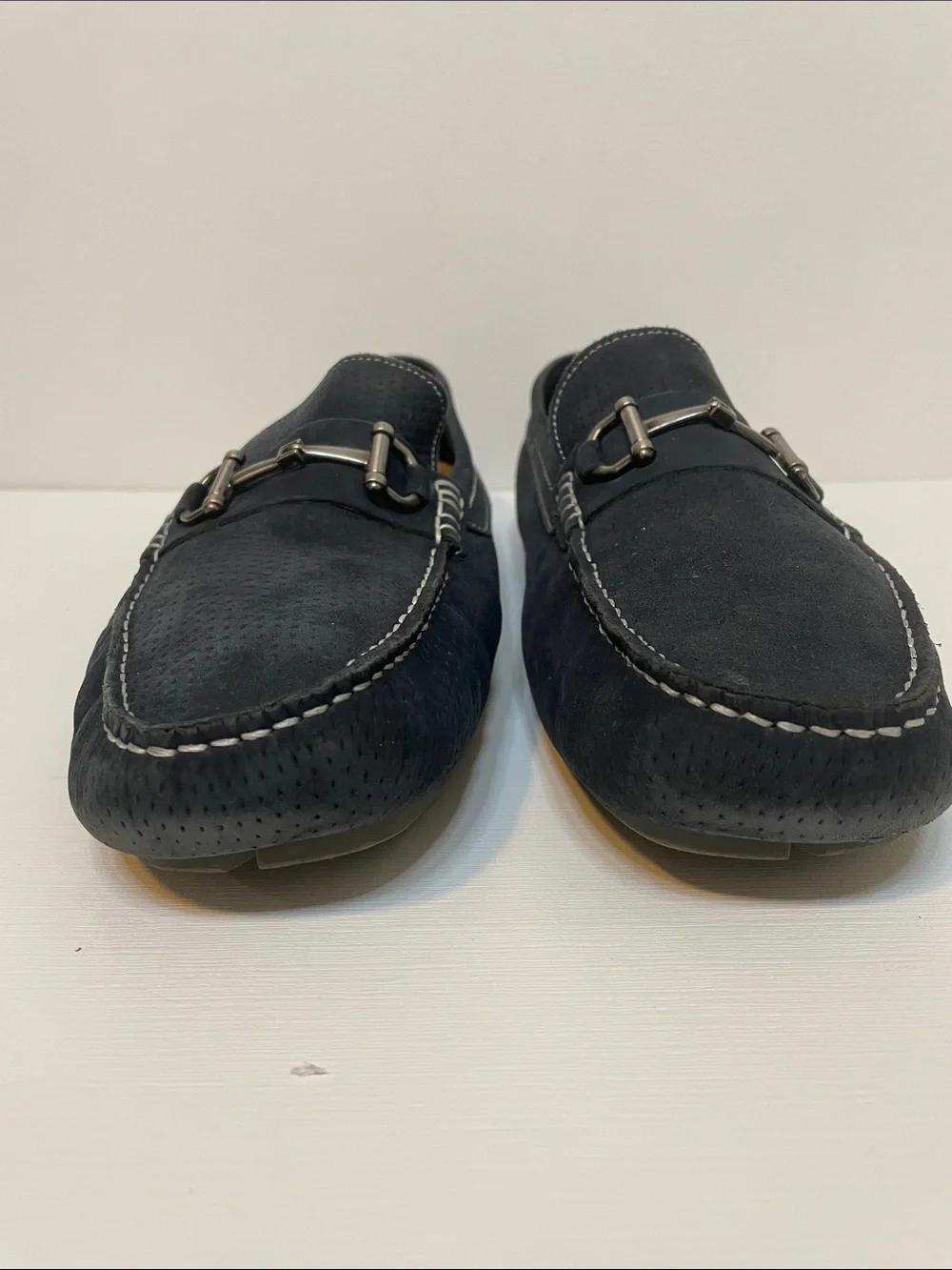 Wallin & Bros Navy Suede Leather Driving Mocs/Loafers - Sz 12